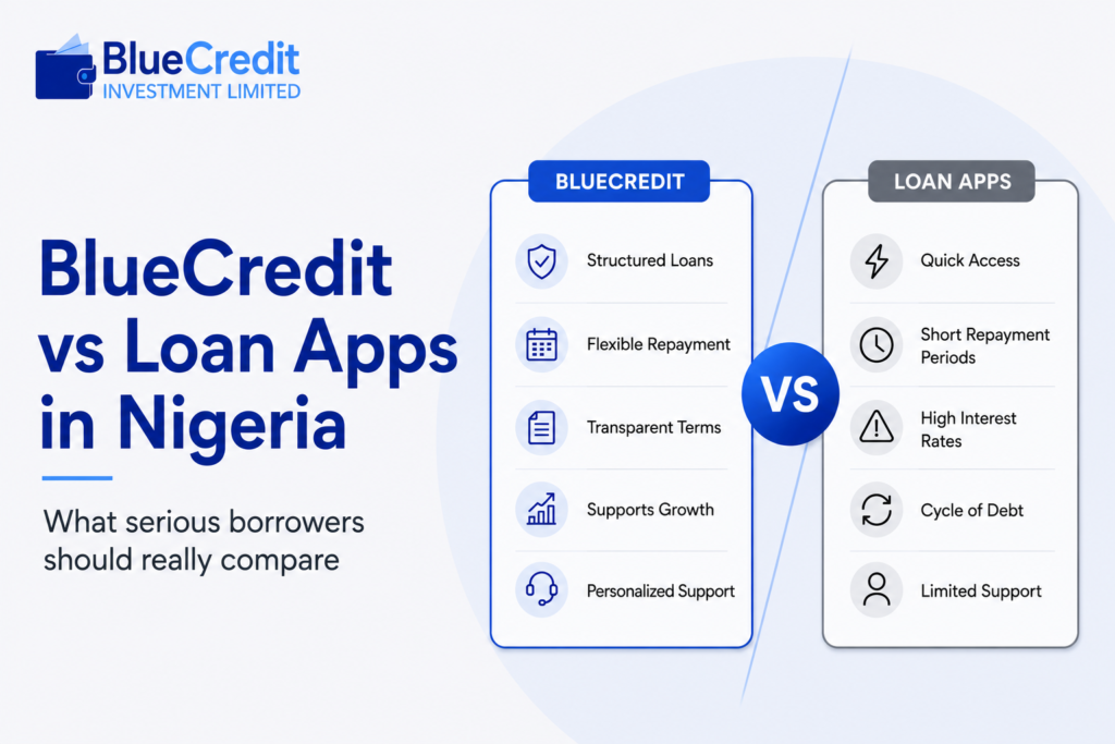 BlueCredit vs loan apps
